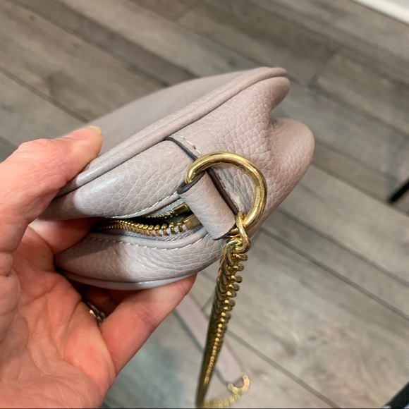 G. I. L. I. Italian Purple Gray Pebbled Leather Crossbody Bag - Picture 10 of 12